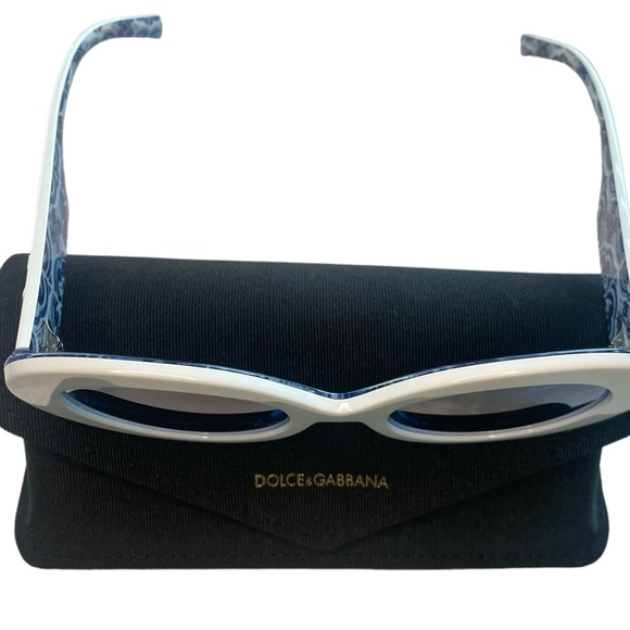 Authentic DOLCE & GABBANA DG 4448 WHITE/BLUE SILVER 51/20/145 women Sunglasses - Picture 4 of 15